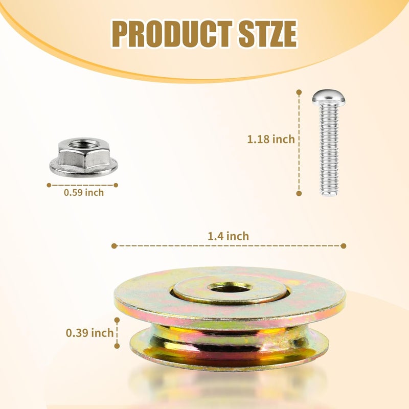 BANLIN 2 PCS Cut-Off Flange Track Bearing Kit for Tapco Pro & Max Siding Brake, 12334 Rollers, 12364 Screws, 10094 Lock Nuts, Alloy Steel Durable Repair Parts - Image 2